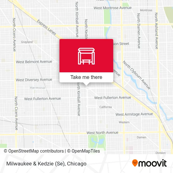 Milwaukee & Kedzie (Se) map
