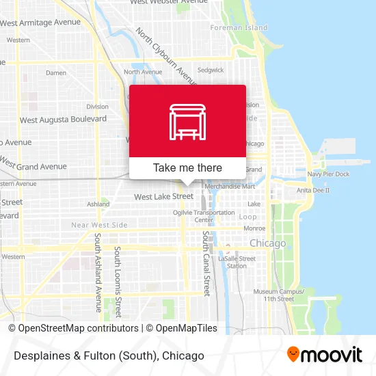 Desplaines & Fulton (South) map
