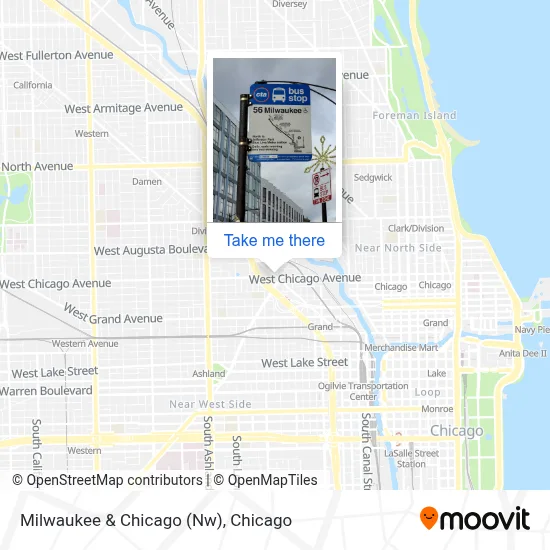 Milwaukee & Chicago (Nw) map