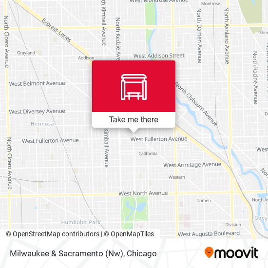 Mapa de Milwaukee & Sacramento (Nw)