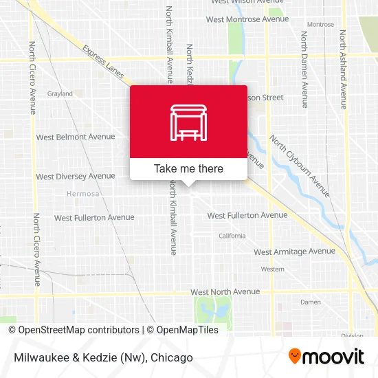 Milwaukee & Kedzie (Nw) map