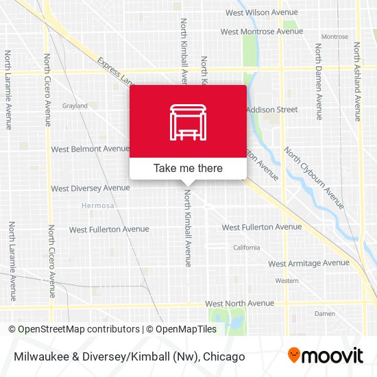 Mapa de Milwaukee & Diversey / Kimball (Nw)