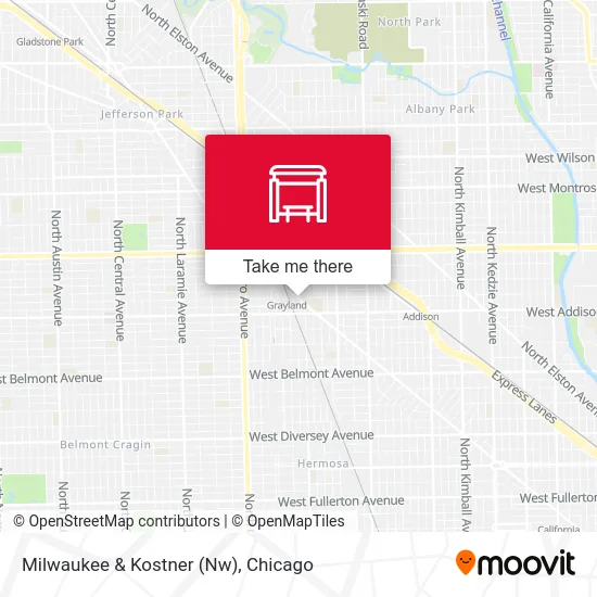 Milwaukee & Kostner (Nw) map
