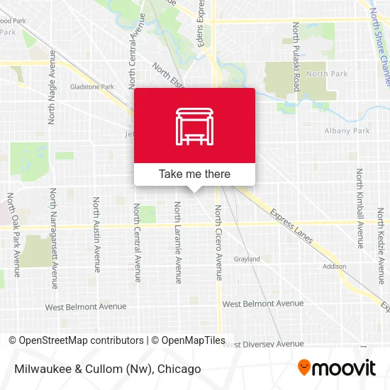 Milwaukee & Cullom (Nw) map