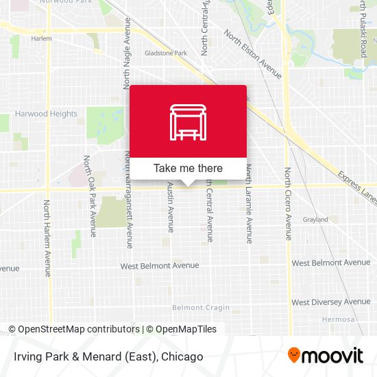 Mapa de Irving Park & Menard (East)
