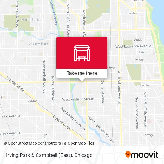 Mapa de Irving Park & Campbell (East)