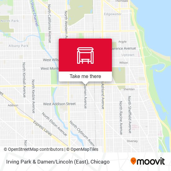 Irving Park & Damen / Lincoln (East) map