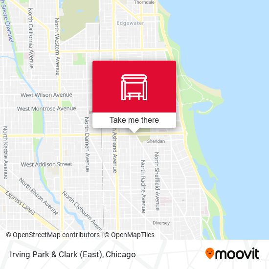 Irving Park & Clark (East) map