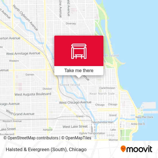 Halsted & Evergreen (South) map