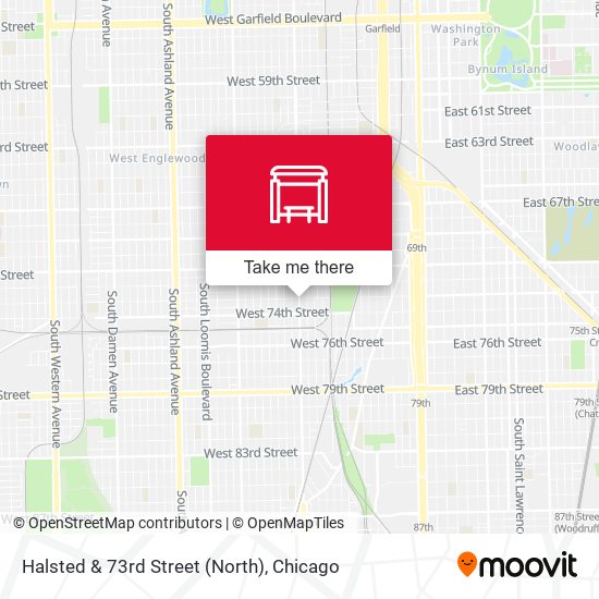 Halsted & 73rd Street (North) map