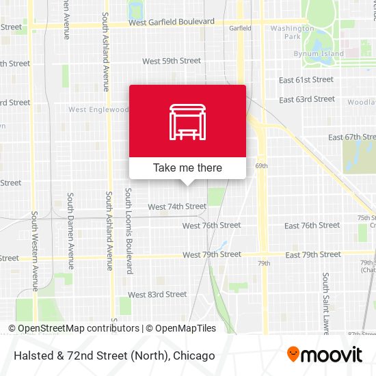 Halsted & 72nd Street (North) map