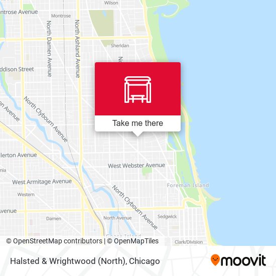 Halsted & Wrightwood (North) map