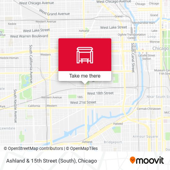 Ashland & 15th Street (South) map