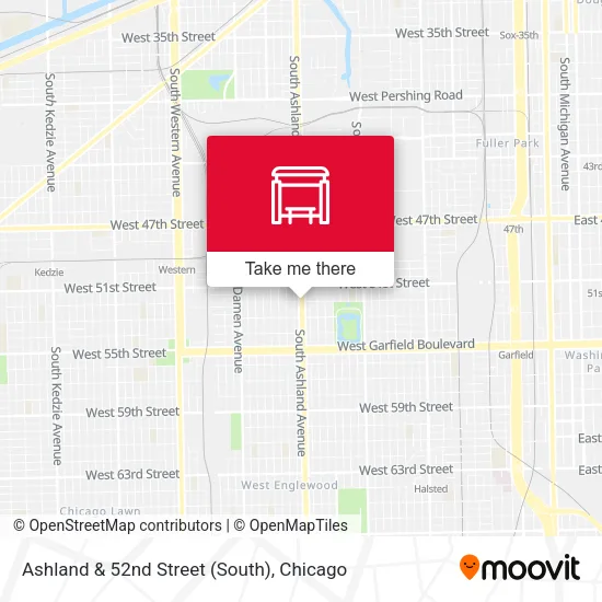 Ashland & 52nd Street (South) map