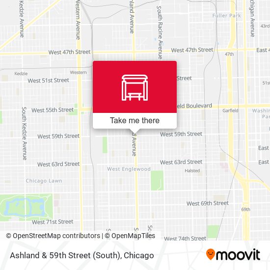 Ashland & 59th Street (South) map