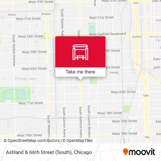 Ashland & 66th Street (South) map