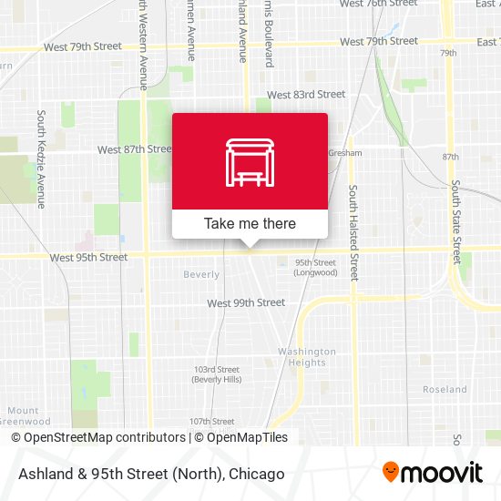 Ashland & 95th Street (North) map