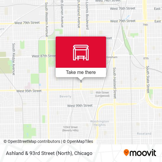 Ashland & 93rd Street (North) map