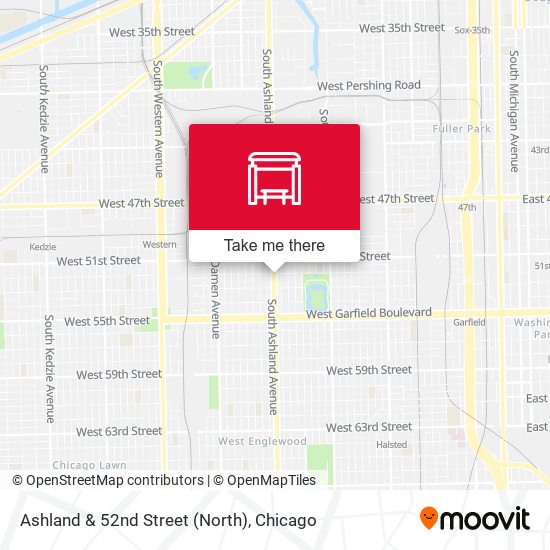 Ashland & 52nd Street (North) map