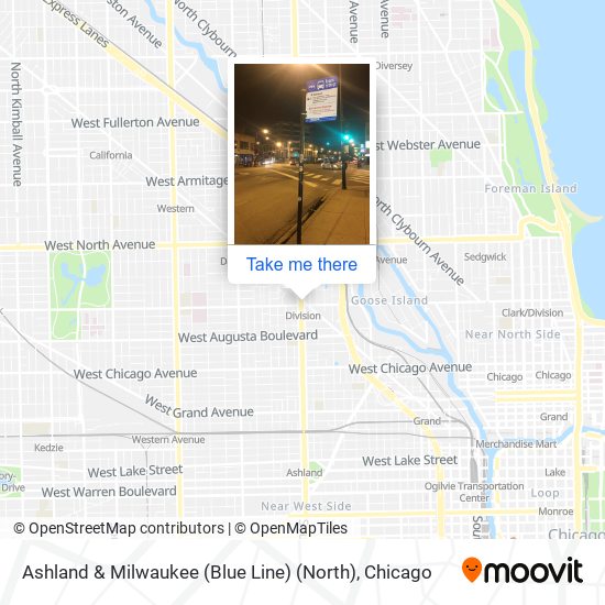 Mapa de Ashland & Milwaukee (Blue Line) (North)