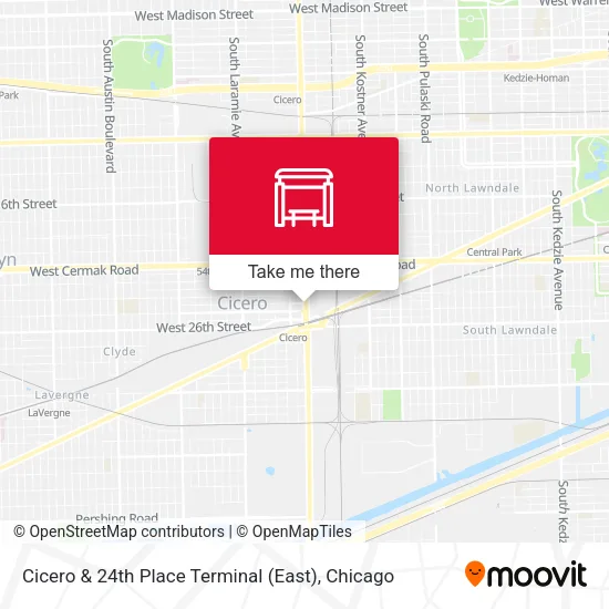 Cicero & 24th Place Terminal (East) map