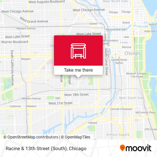 Racine & 13th Street (South) map