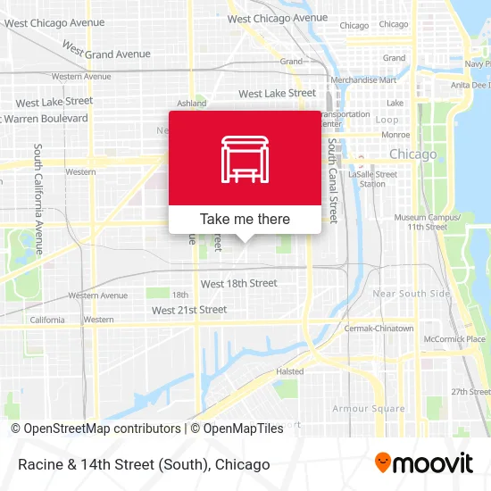 Racine & 14th Street (South) map