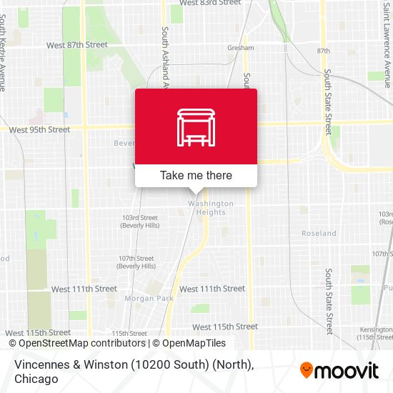 Vincennes & Winston (10200 South) (North) map