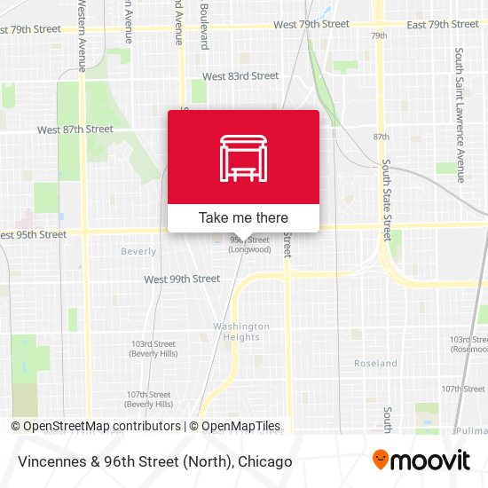 Vincennes & 96th Street (North) map