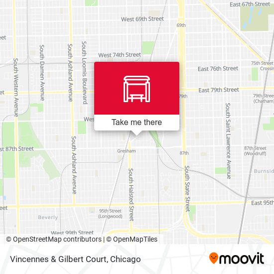 Vincennes & Gilbert Court map