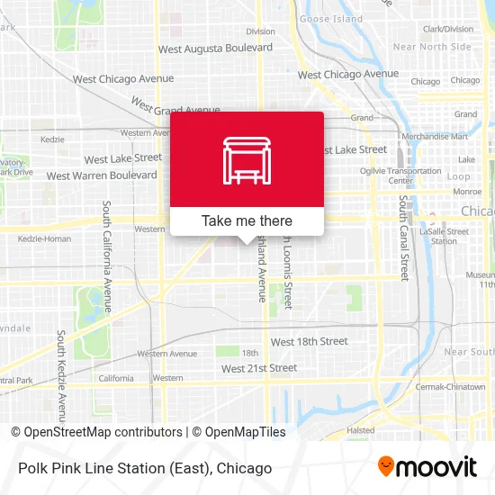Polk Pink Line Station (East) map