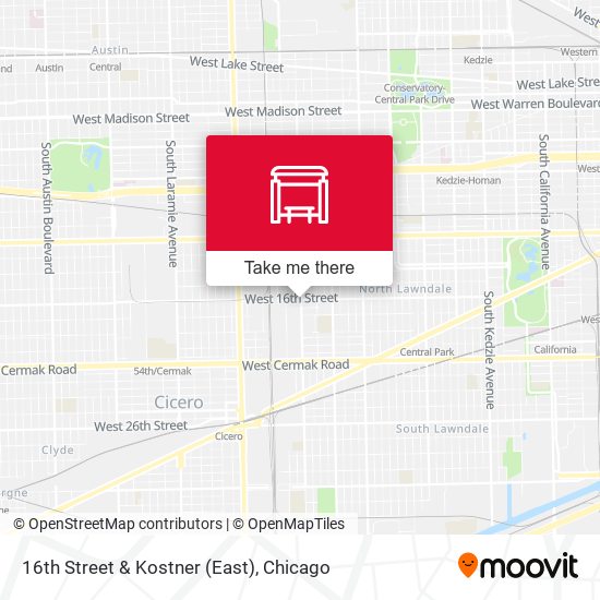 16th Street & Kostner (East) map