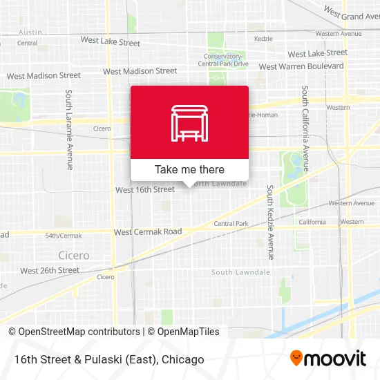 16th Street & Pulaski (East) map