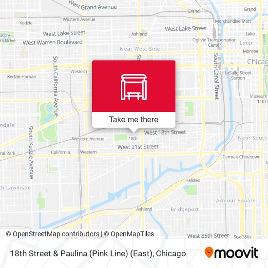 18th Street & Paulina (Pink Line) (East) map