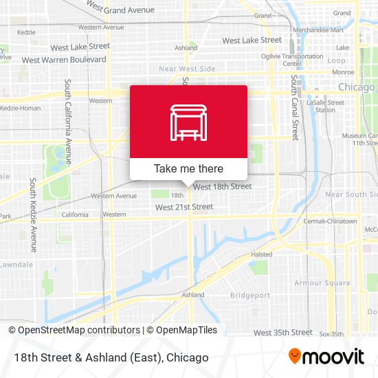 18th Street & Ashland (East) map