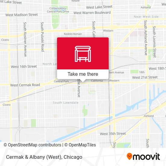 Cermak & Albany (West) map