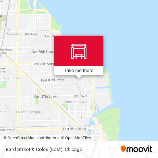 83rd Street & Coles (East) map