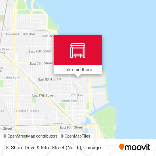 S. Shore Drive & 83rd Street (North) map
