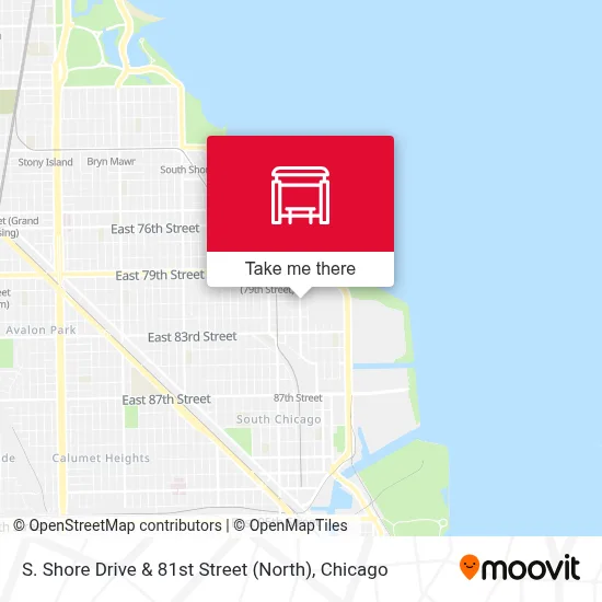 S. Shore Drive & 81st Street (North) map
