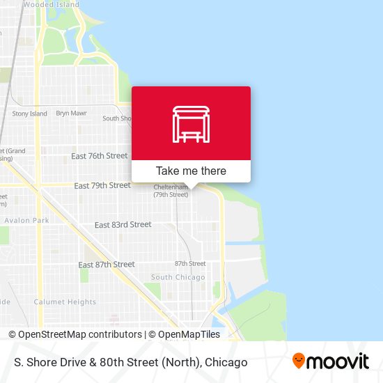 S. Shore Drive & 80th Street (North) map