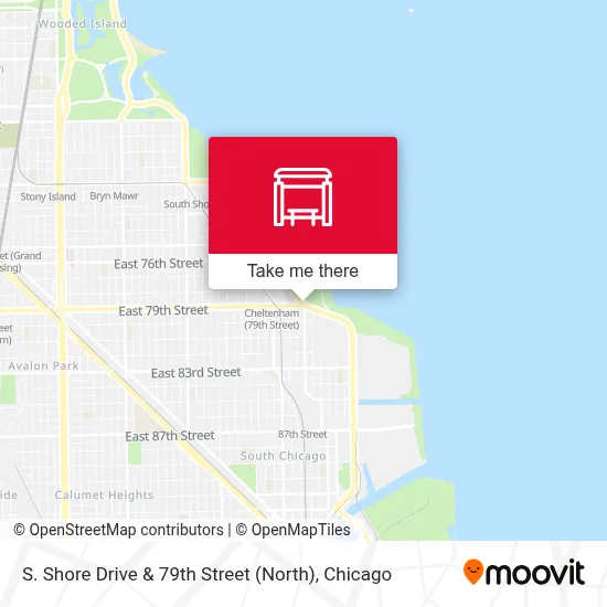S. Shore Drive & 79th Street (North) map