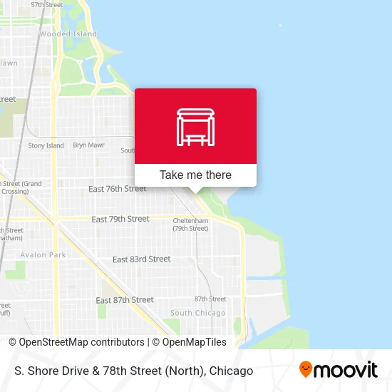 S. Shore Drive & 78th Street (North) map