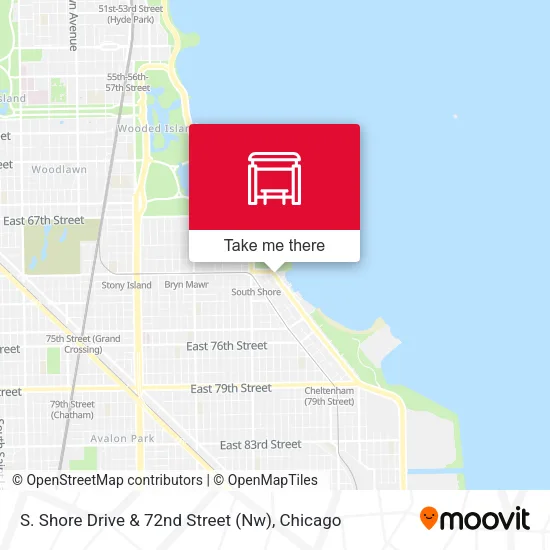 S. Shore Drive & 72nd Street (Nw) map
