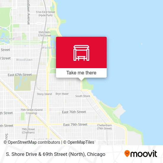 S. Shore Drive & 69th Street (North) map