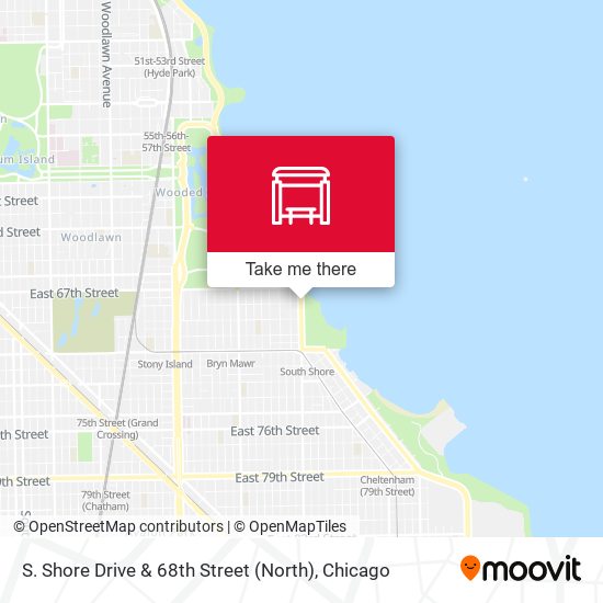 S. Shore Drive & 68th Street (North) map