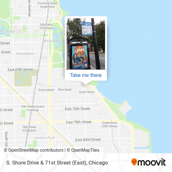 S. Shore Drive & 71st Street (East) map