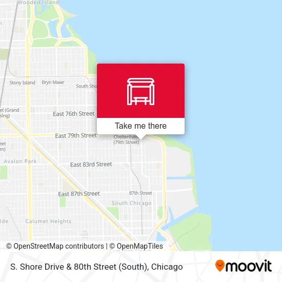 S. Shore Drive & 80th Street (South) map