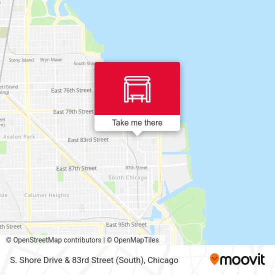 S. Shore Drive & 83rd Street (South) map