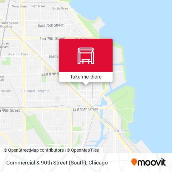 Commercial & 90th Street (South) map