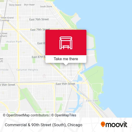 Commercial & 90th Street (South) map